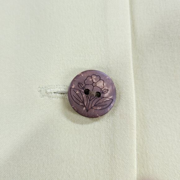 Sandra Darren Womens Suit Set 24W Green 2 Piece Jacket Floral Midi Skirt Career - Picture 9 of 16